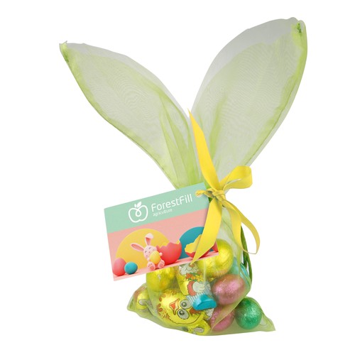 Organza Paashaas zakje groen