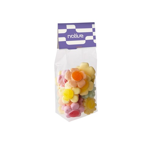 Blokzakje met kopkaartje en 150 gram snoep