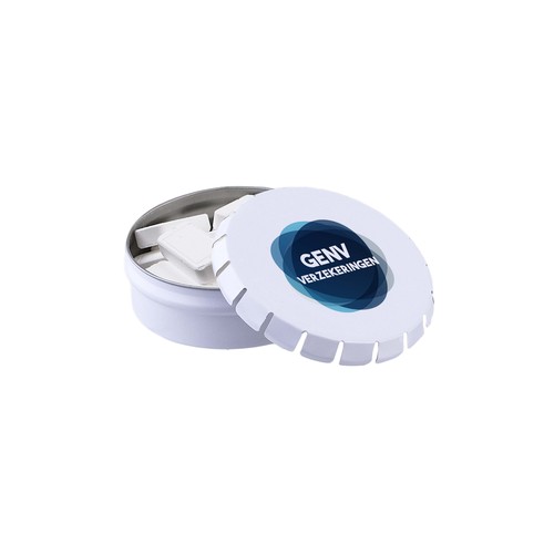 Mini clic-clac tin with peppermint shape