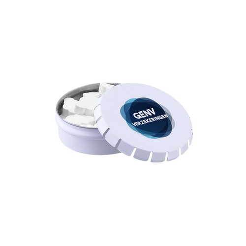 Mini clic-clac tin with peppermint shape