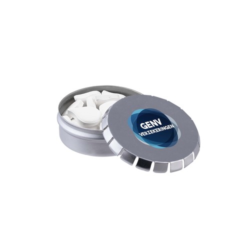 Mini clic-clac tin with peppermint shape