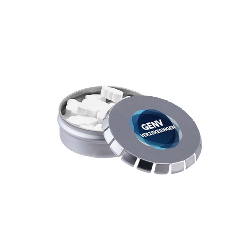 Mini clic-clac tin with peppermint shape