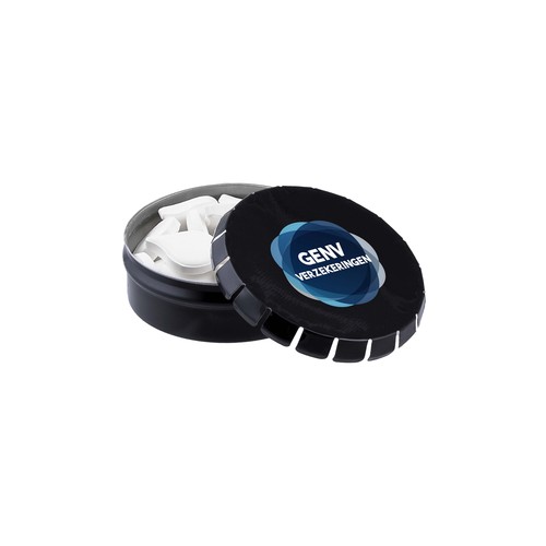Mini clic-clac tin with peppermint shape