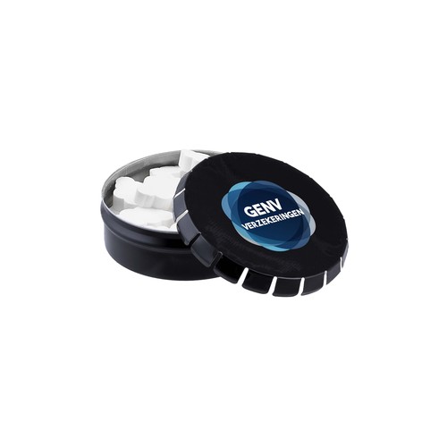 Mini clic-clac tin with peppermint shape