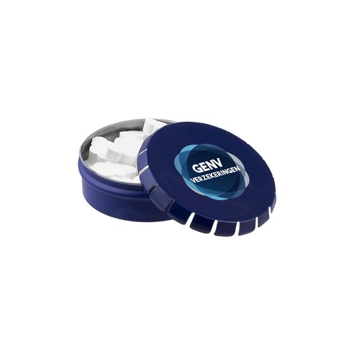 Mini clic-clac tin with peppermint shape