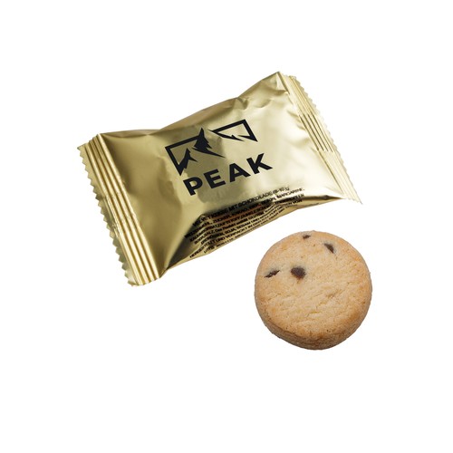 Individueel verpakt koekje in bedrukte folie