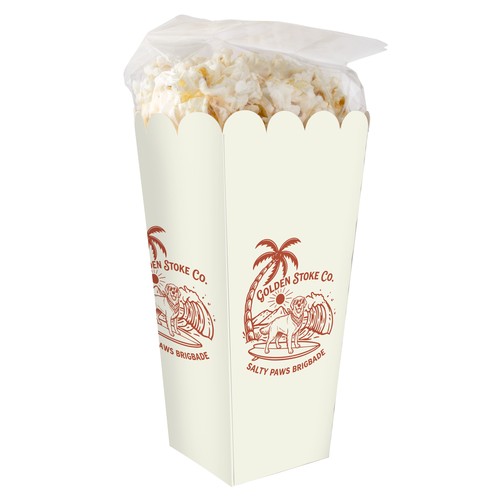 Doos met zoute popcorn