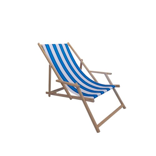 Deckchair with armrest
