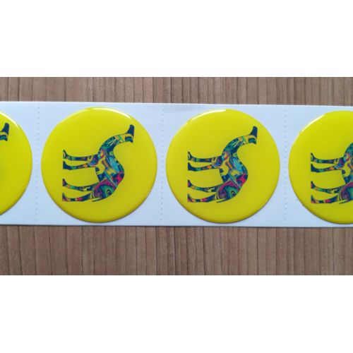 Autocollants avec résine époxy - 1