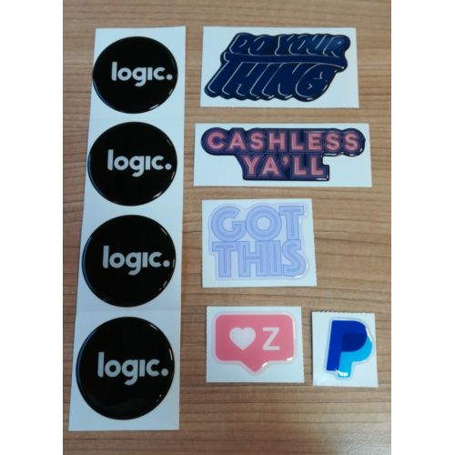 Autocollants avec résine époxy - 3