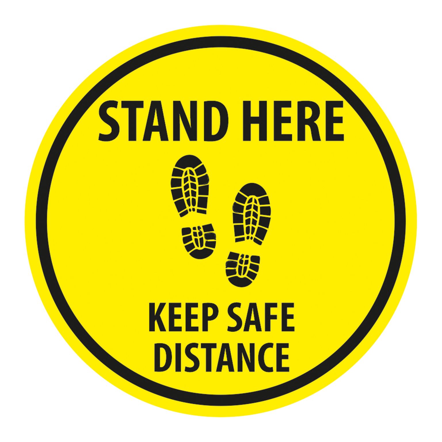 Autocollants d'avertissement / autocollants au sol pour la distanciation sociale - 1