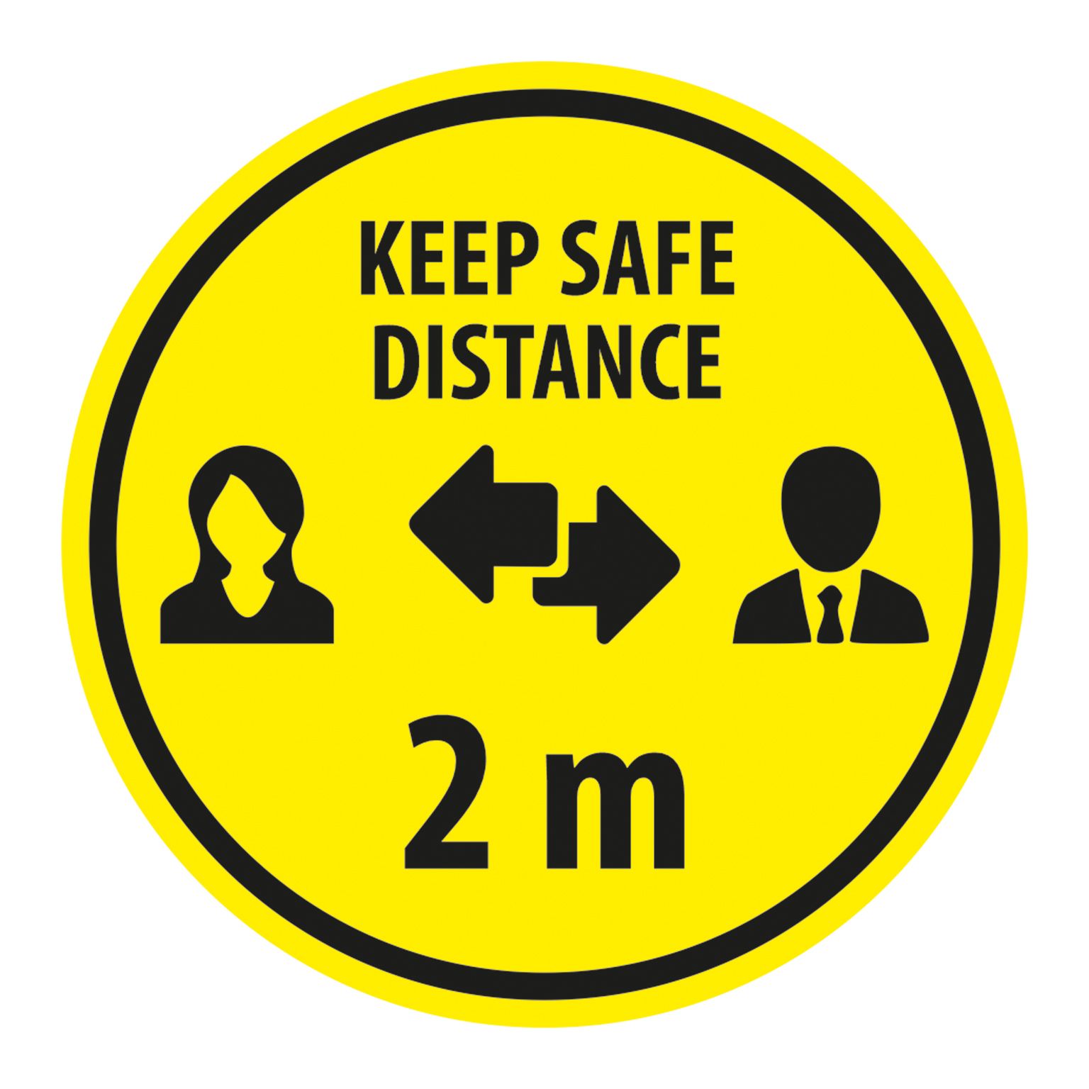 Autocollants d'avertissement / autocollants au sol pour la distanciation sociale - 5