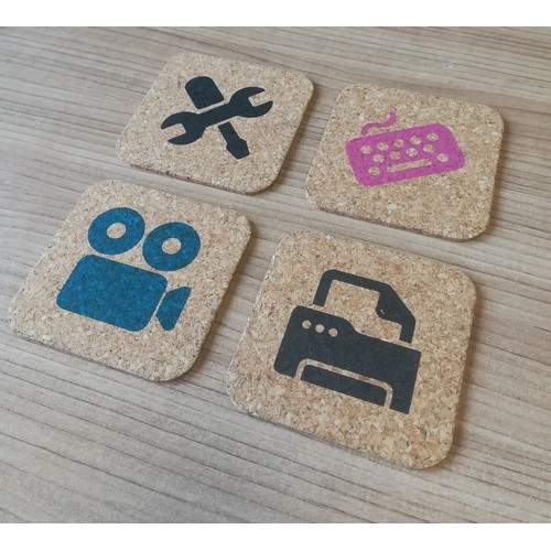 SOUS-VERRES ECO EN LIÈGE PERSONNALISÉ AVEC IMPRESSION