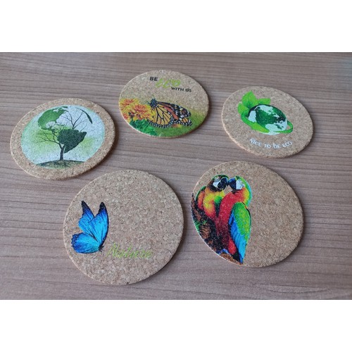SOUS-VERRES ECO EN LIÈGE  AVEC IMPRESSION - 5