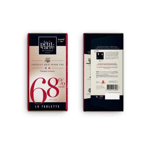 Tablette 90g Chocolat noir 68% de cacao origine Mexique thumbnail 5