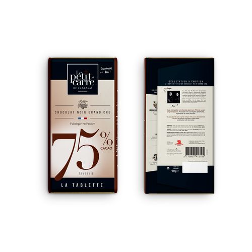 Tablette 90g Chocolat noir 75% de cacao origine Tanzanie thumbnail 5
