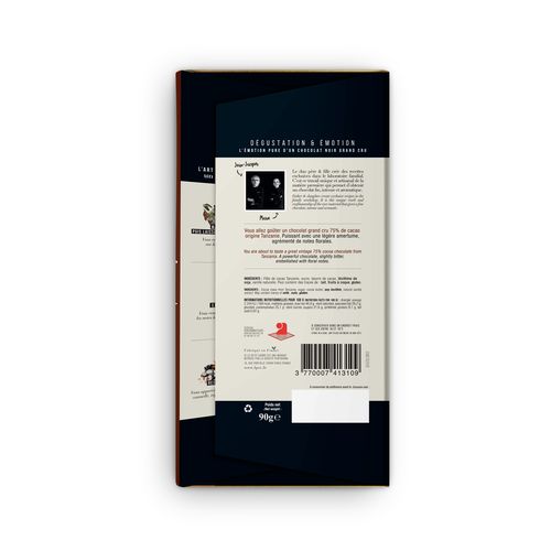 Tablette 90g Chocolat noir 75% de cacao origine Tanzanie thumbnail 4