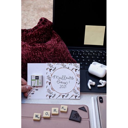 Carte de vœux personnalisée 1 carré 4g chocolat noir 71% Bio* thumbnail 13