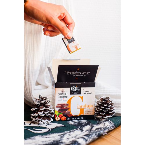 Boîte de 20 carrés 5g de chocolat Gianduja (lait-noisettes) thumbnail 7
