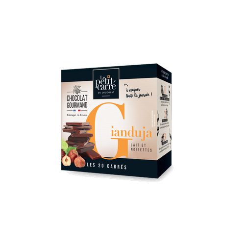 Boîte de 20 carrés 5g de chocolat Gianduja (lait-noisettes) thumbnail 4