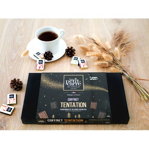 Coffret Tentation personnalisé 48 carrés de chocolat personnalisés thumbnail 7