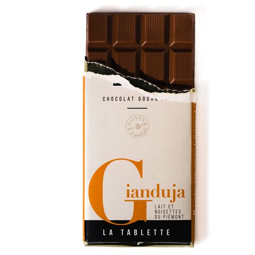 Tablette 90g de chocolat Gianduja (lait-noisettes) avec bague personnalisée thumbnail 4
