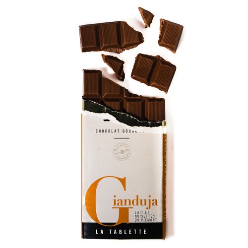 Tablette 90g de chocolat Gianduja (lait-noisettes) avec bague personnalisée thumbnail 5