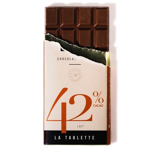 Tablette 90g de chocolat au lait 42% de cacao avec bague personnalisée thumbnail 5