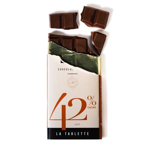 Tablette 90g de chocolat au lait 42% de cacao avec bague personnalisée thumbnail 6