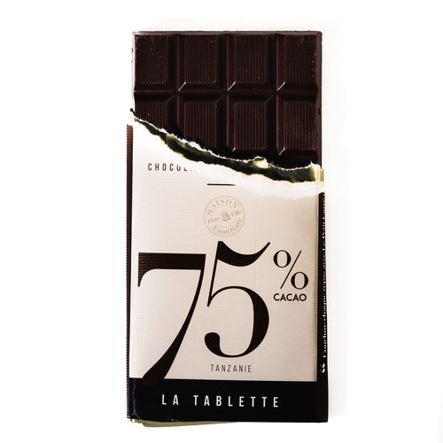 Tablette 90g chocolat noir 75% Tanzanie avec bague personnée thumbnail 5