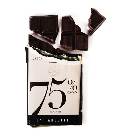 Tablette 90g chocolat noir 75% Tanzanie avec bague personnée thumbnail 6