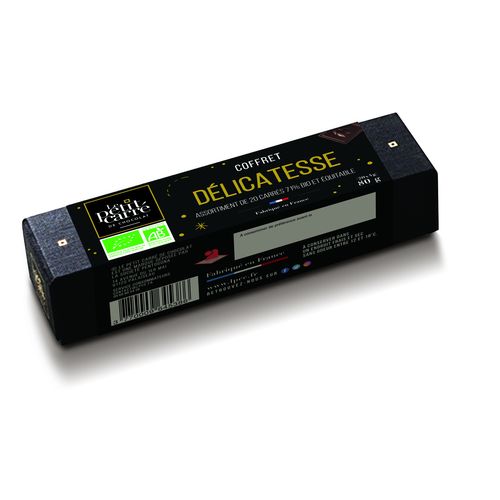 Coffret Délicatesse personnalisé 20 carrés de chocolat avec bagues personnalisées thumbnail 4