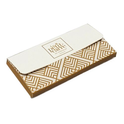 Pochette personnalisée recto-verso 2 carrés de chocolat noir avec bagues personnalisées thumbnail 5