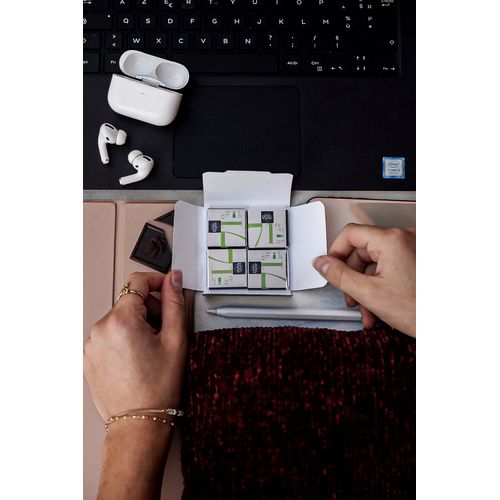 Pochette personnalisée recto-verso 4 carrés de chocolat noir thumbnail 9