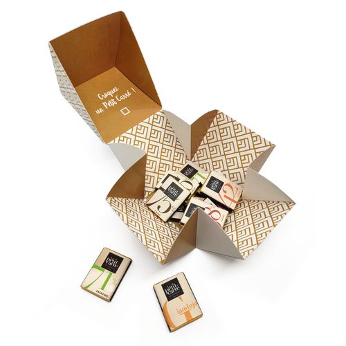 Cube personnalisé 10 carrés de chocolat thumbnail 5