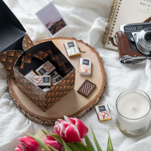 Cube personnalisé 15 carrés de chocolat avec bagues personnalisées thumbnail 6