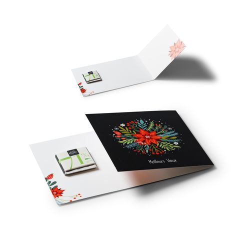 Carte de vœux 1 carré 4g chocolat noir 71% Bio* thumbnail 4