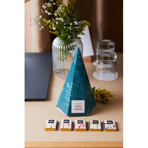 Pyramide personnalisée 5 carrés de chocolat avec bagues personnalisées thumbnail 8