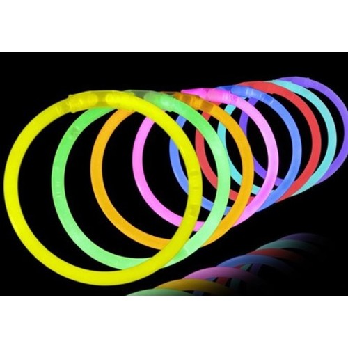 GLOW Tube de 100 bracelets fluos  5 x 200 mm thumbnail 4