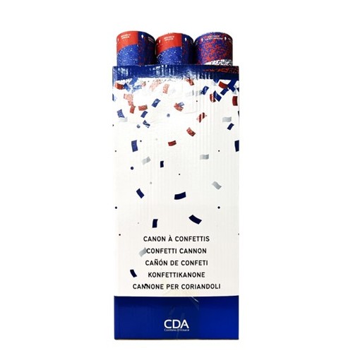 Canon confettis 40cm Papier  Bleu Blanc Rouge thumbnail 4