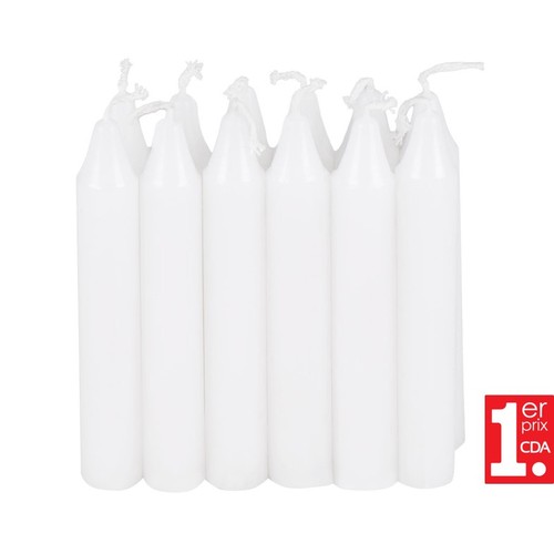 Boite de 12 Bougies bobèches blanches pour lampions thumbnail 4