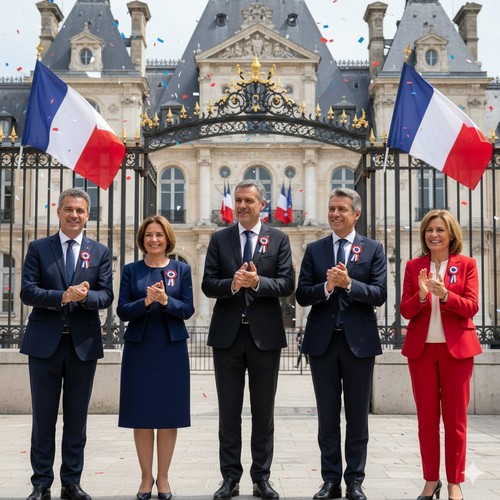 10 cocardes Tricolores tissu 5 cm à pans thumbnail 4