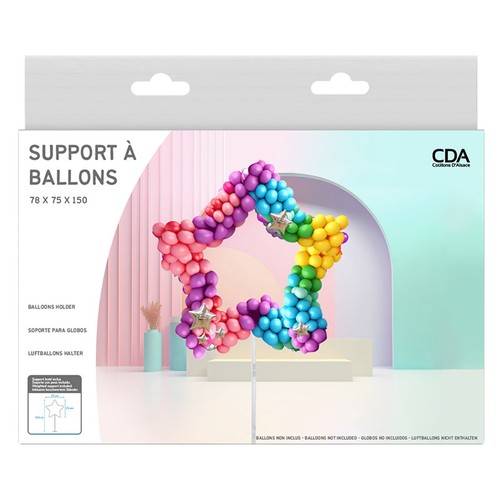 Support à ballons étoile H 150 cm avec lest water bag thumbnail 4