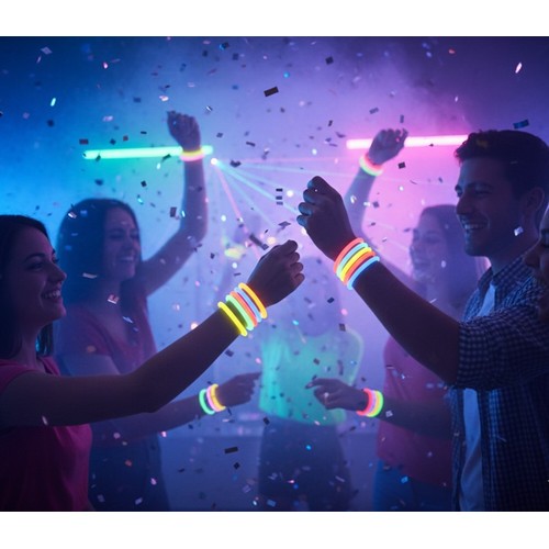GLOW Tube de 50 bracelets MIX COLOR 5x200mm thumbnail 4
