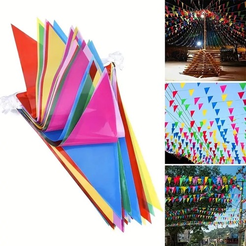 Guirlande 20 fanions PLASTIQUE multicore 10 m thumbnail 4