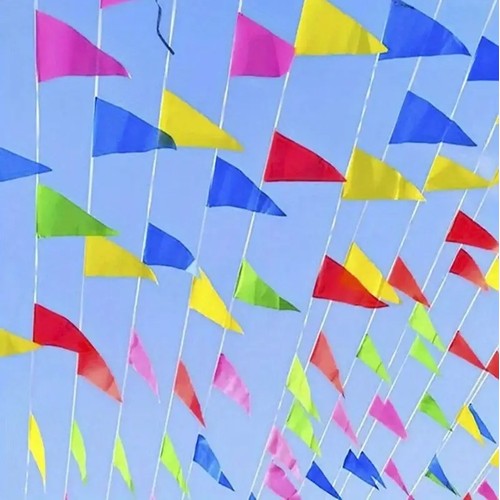 Guirlande 20 fanions PLASTIQUE multicore 10 m thumbnail 5