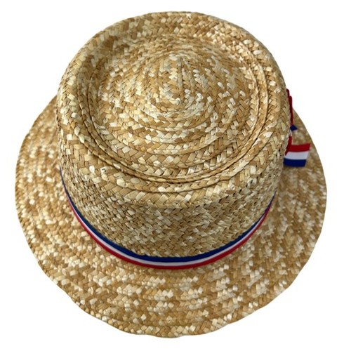 Chapeau CANOTIER Diam 28 en paille et cocarde FRANCE thumbnail 5