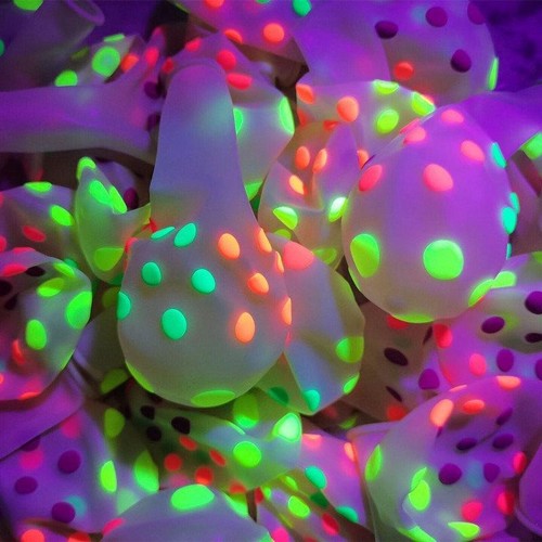 10 Ballons 30 cm FLUO NEON UV DOTS thumbnail 4