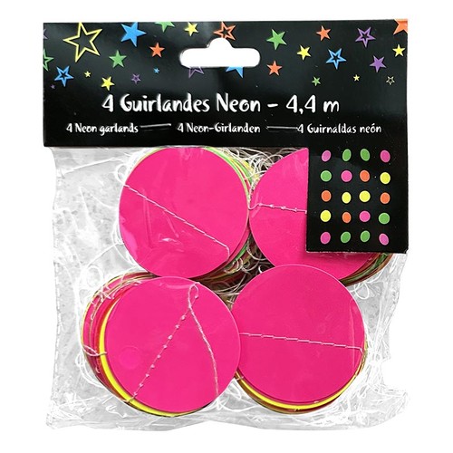 4 Guirlandes 4.4 m DOTS FLUO NEON UV thumbnail 4