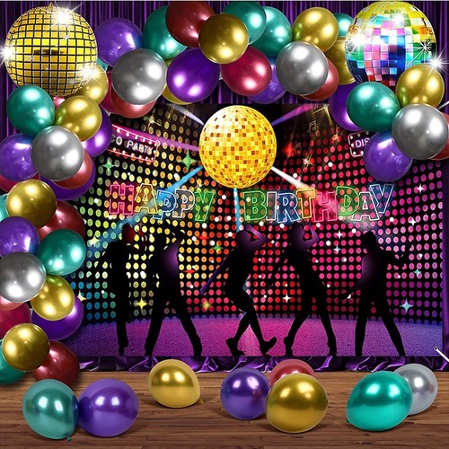 Kit 102 ballons DISCO + ACCESSOIRES Ballons latex thumbnail 4